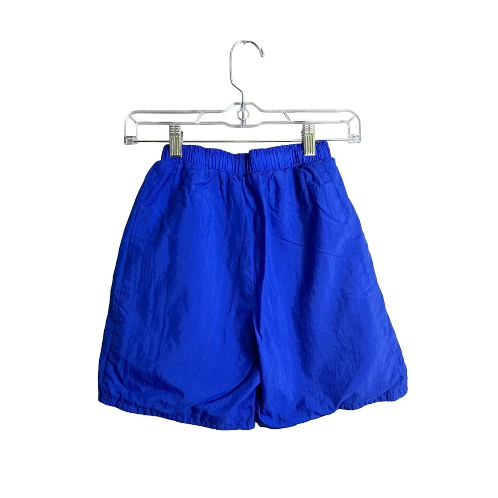 Nike Nylon Windrunner‎ Shorts Blue Distressed Logo Youth Large